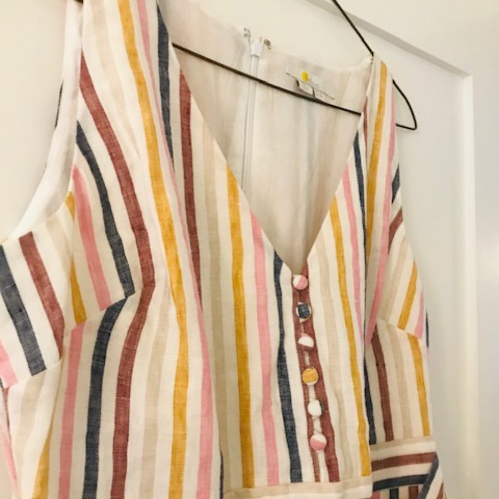 Boden Striped V-Neck Tie-Waist Maxi Dress in Multicolor - Picture 7 of 12
